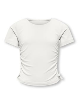 T-shirt Only Kids GEA RUCHING 15365514 da bambina cloud dancer.
