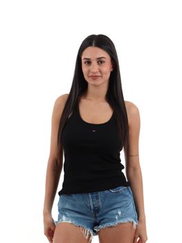 Canotta Tommy Jeans DW0DW22264 da donna black.