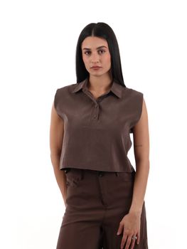 Blusa I AM 30902 da donna caffè.