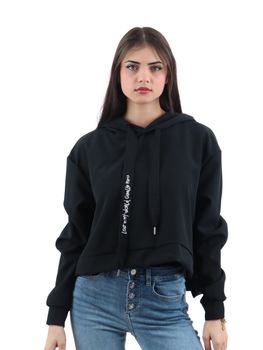 Felpa Gaelle Paris GAABW04424 da donna nera.