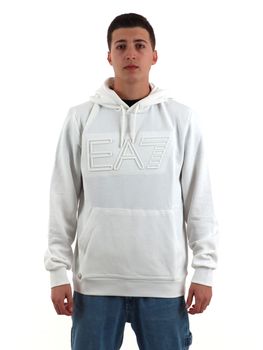 Felpa EA7 7M000152 AF10432 da uomo bianca.