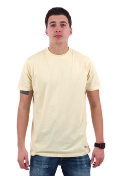 T-shirt Roy Roger's RRU90049C7480111 da uomo gialla.