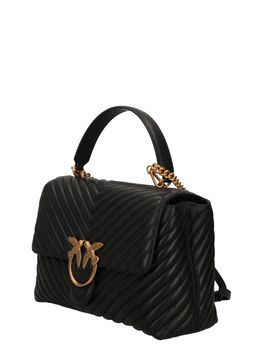 Borsa Pinko 100042 A0GK da donna nera e oro.