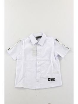Camicia Dropseason2 SS25K048 da bambino bianca.