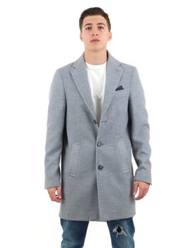 Cappotto AD Icon T-213 da uomo grigio chiaro.