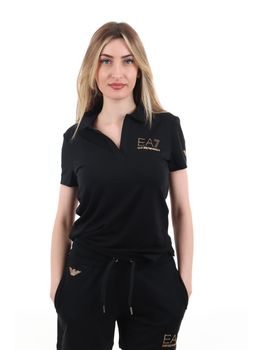 Polo EA7 7W000266 AF12500 da donna nera.