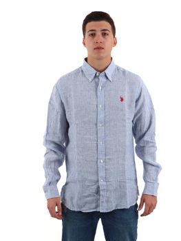 Camicia U.S. Polo Assn 104025 2344 703 da uomo blu e bianca.