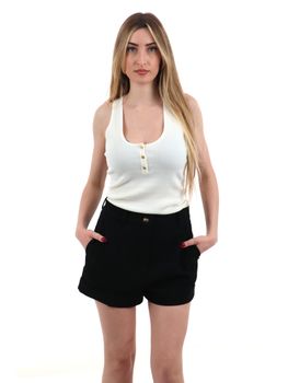 Short Elisabetta Franchi SH00961E2 da donna nero.