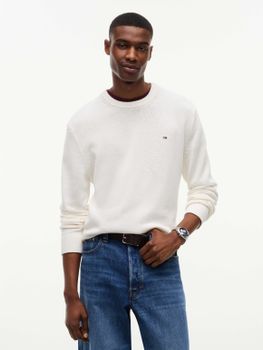 Maglione Tommy Jeans DM0DM21787 da uomo off white.