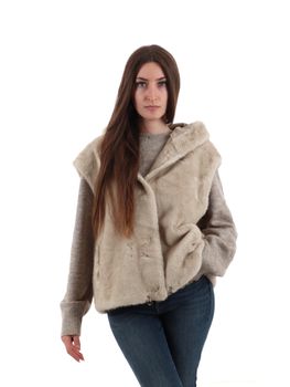 Gilet Tavus Milano 25217 da donna beige.