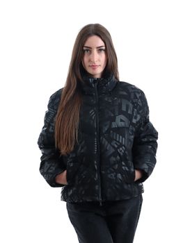 Piumino EA7 7W000654 AF16408 da donna nero.