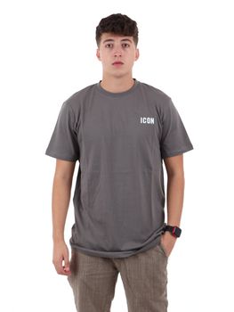 T-shirt Icon IUPRET002 da uomo piombo.