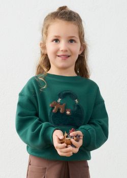 Felpa Mayoral 4407 da bambina verde.