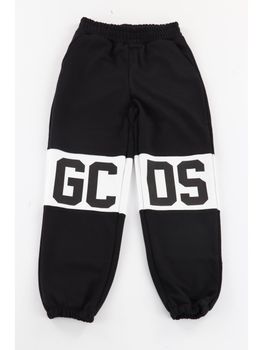 Pantalone GCDS Z0UJQI588F004 da bambino nero+bianco.