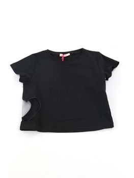 T-shirt Liu Jo GA5067J5003 da bambina nera.