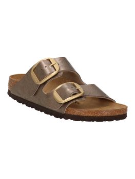 Ciabatta Birkenstock 1020882 Arizona Big Buckle da donna taupe.
