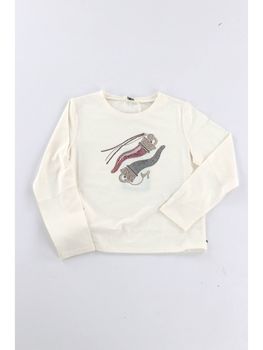 T-shirt Liu Jo GF6129JS003 da bambina bianca.