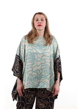Blusa Donna FYLTR Tinta Unita Blu Stellar – Vestibilità Regolare, Colletto Squadrato, Rayon