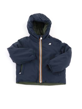 Piumino K-Way K71337W da bambino blu e verde.