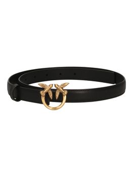 Cintura Pinko 100143 A0F1 LOVE BERRY H2 da donna nera e oro.
