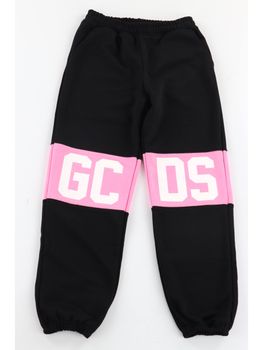 Pantalone GCDS Z0UJQI588F004 da bambino nero+rosa.