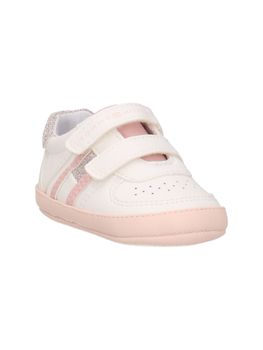 Scarpa da culla Tommy Hilfiger T0A9-33721 da neonata bianca+rosa.