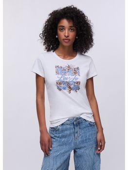 T-shirt Liu Jo WA6493JS923 da donna bianca.