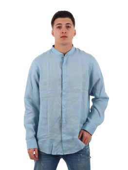 Camicia Armani Exchange XM001222 AF14619 da uomo celeste.