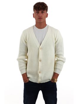 Cardigan Yos PJ2654 da uomo panna.