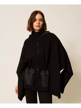 Poncho Twinset 262TA4430 da donna nero.