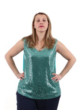 Top Lizalù F876XBFTP103 da donna smeraldo.