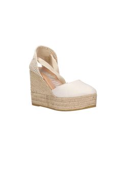 Sandalo Espadrilles ADRIA LAME da donna bianco oro.