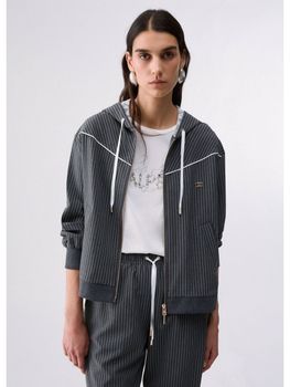 Felpa Liu Jo TF6200T691A da donna acciaio.
