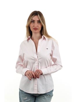 Camicia Tommy Jeans DW0DW19890 da donna rosa.