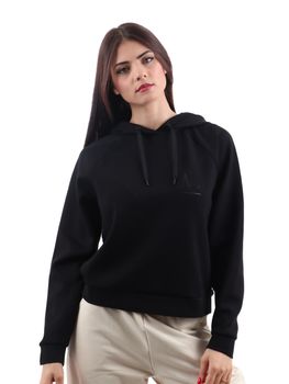 Felpa Armani Exchange XW000827 AF13397 da donna nera.