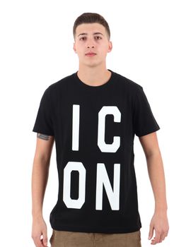 T-shirt Icon ICUS2S5T023 da uomo nera.