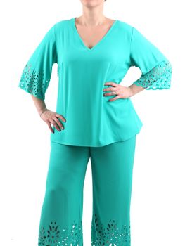 Blusa Lizalù F580XBEPRILEP da donna smeraldo.