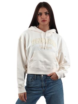 Felpa Tommy Jeans DW0DW19413 da donna bianca.