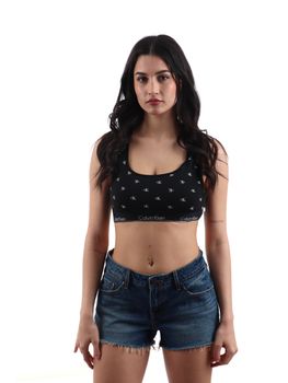 Bralette Calvin Klein LV00QF8493 da donna nere.