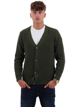 Cardigan Yos PJ2654 da uomo verde militare.