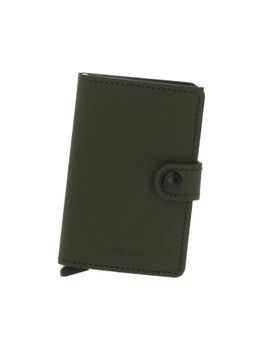 Portacarte Secrid unisex nero e verde.