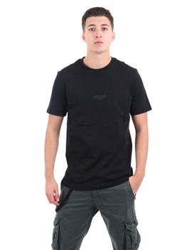 T-shirt Guess M2YI72 I3Z14 da uomo nera.