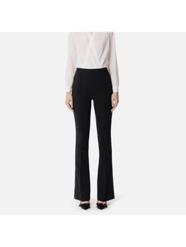 Pantalone Elisabetta Franchi PA08451E2 da donna nero e burro.