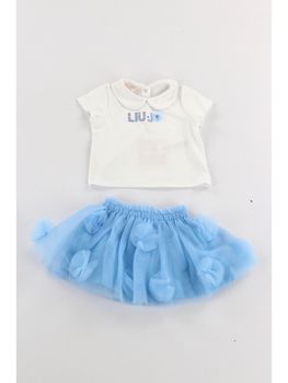 Set Liu Jo HA6008J9239 da bambina bianco e blu.