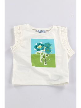 Canotta Mayoral 3023 da bambina ecru.