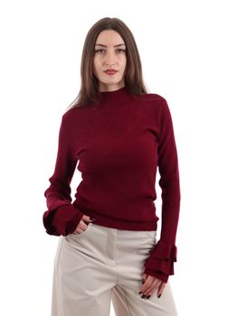 Maglia Choral F006 da donna bordeaux.