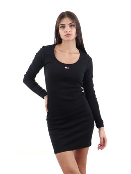 Abito Tommy Jeans DW0DW20276 da donna nero.