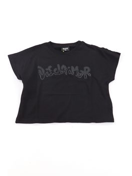 T-shirt Disclaimer 58519 da bambina nera.