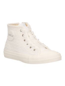 Sneakers alta Gaelle Paris GV0017T da bambina bianca.