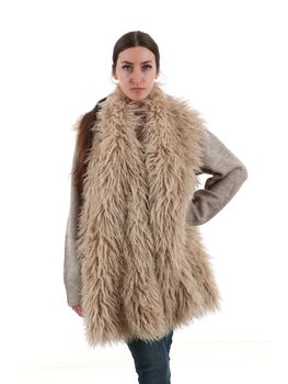 Gilet Tavus Milano 25290 da donna beige.